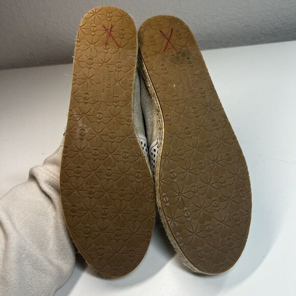 kate spade NEW YORK Greer Espadrille Perforated Leather Flats Shoes Sz 9 - Picture 8 of 8